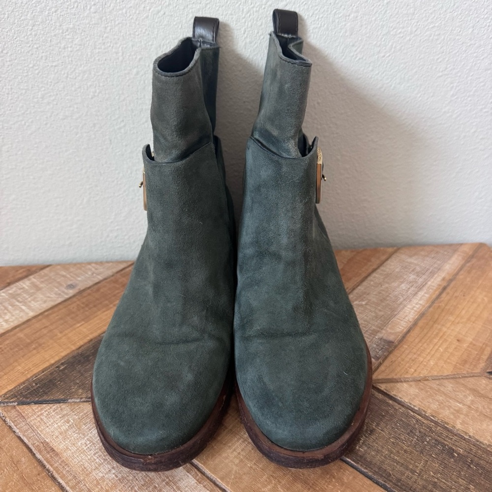 Tory Burch Riley Irish Charcoal Mid Height Boots - Picture 5 of 13